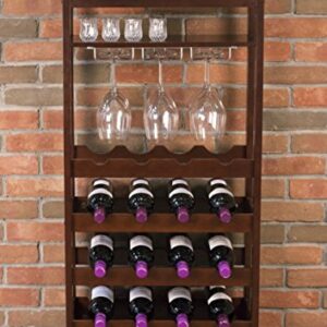 Merry Products 16-Bottle Wine Rack, Espresso