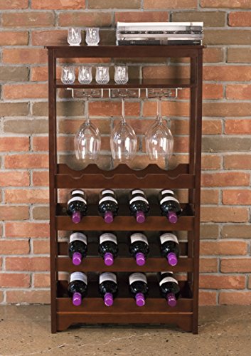 Merry Products 16-Bottle Wine Rack, Espresso