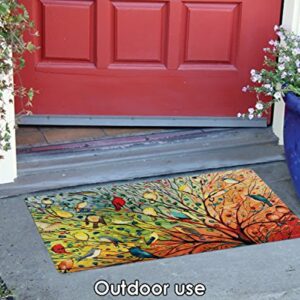 Toland Home Garden 800038 Tree Birds Bird Door Mat 18x30 Inch Spring Summer Fall Outdoor Doormat for Entryway Indoor Entrance