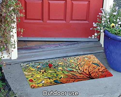 Toland Home Garden 800038 Tree Birds Bird Door Mat 18x30 Inch Spring Summer Fall Outdoor Doormat for Entryway Indoor Entrance