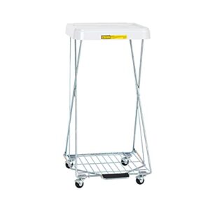 r&b wire™ 697 multi-purpose rolling wire hamper with foot pedal