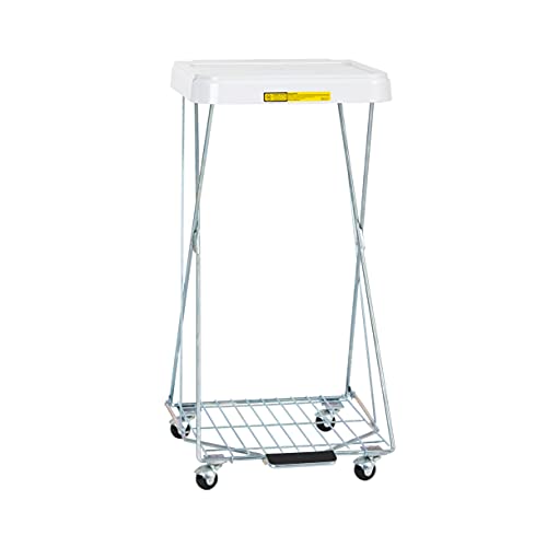 R&B Wire™ 697 Multi-Purpose Rolling Wire Hamper with Foot Pedal