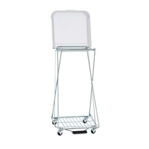 R&B Wire™ 697 Multi-Purpose Rolling Wire Hamper with Foot Pedal