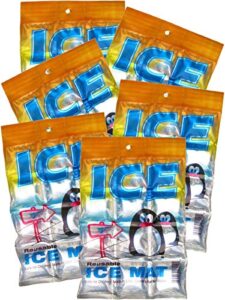 icy cools penguin reusable ice mat - 6 pack