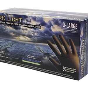 Adenna DLG679 Dark Light 9 mil Nitrile Powder Free Exam Gloves (Black, XX-Large) Box of 90