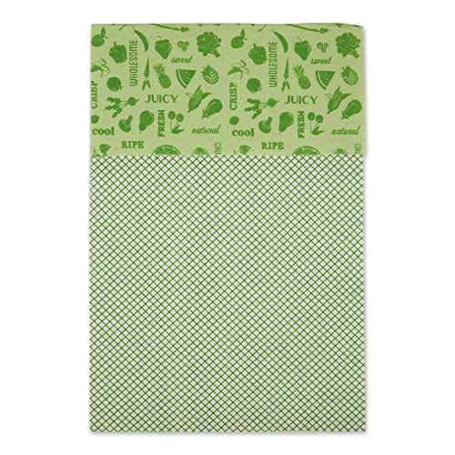 DII Fridge Liner Collection Non-Adhesive, Cut to Fit, 12x24, Green Veggies, 6 Piece