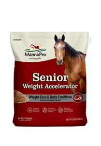 manna pro weight accelerator for senior horses | made with omega 3 fatty acids from flaxseed | 8 pounds