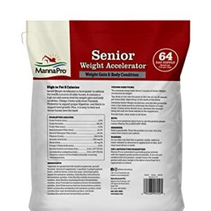 Manna Pro Weight Accelerator for Senior Horses | Made with Omega 3 Fatty Acids from Flaxseed | 8 Pounds