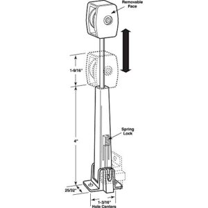 Prime-Line U 9252 Drapery Cord Tension Spring and Pulley, with Hook, spring-loaded (2 Pack)