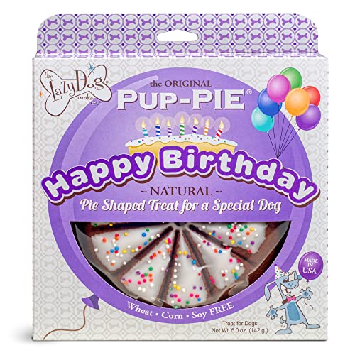 The Lazy Dog Pup-Pie - Original Pup-Pie - Happy Birthday Dog Treat for a Special Dog, 5 oz. The Perfect Treat for Their Special Day!