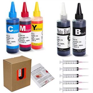 jetsir compatible ink refill kit for canon pgi-280 cli-281 pgi-270 cli-271 pgi-250 cli-251 pgi225 cli226 with syringe and instruction, 5 bottles (1 black, 1 cyan, 1 magenta, 1 yellow, 1 photo black)