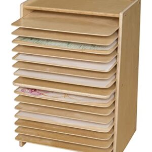 Contender C990647 Birch Mobile Drying and Storage Rack for Home Office, Ready to Assemble