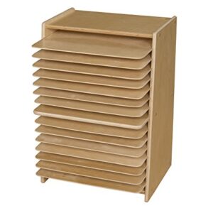 Contender C990647 Birch Mobile Drying and Storage Rack for Home Office, Ready to Assemble