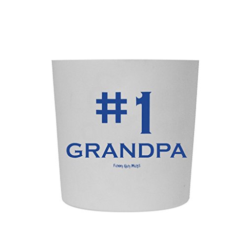 Funny Guy Mugs #1 Grandpa Travel Tumbler With Removable Insulated Silicone Sleeve, White, 16-Ounce