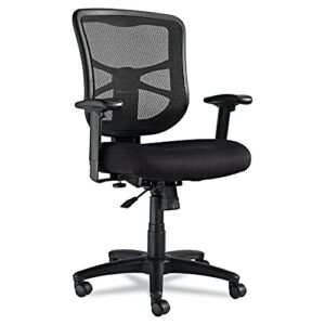alera aleel42bme10b elusion series mid-back swivel/tilt mesh chair with 17.9 in. - 21.8 in. seat height - black