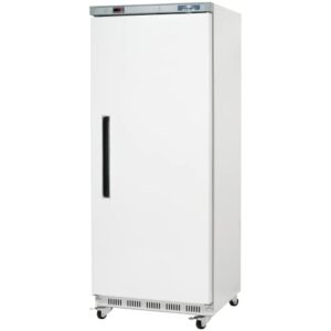 arctic air awr25 white single solid door reach in commercial refrigerator - 25 cu. ft. capacity, 115v