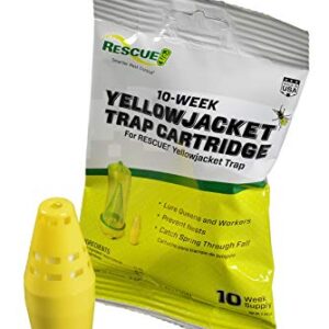 RESCUE! Yellowjacket Attractant Cartridge (10 Week Supply) – for RESCUE! Reusable Yellowjacket Traps - (3 Pack)
