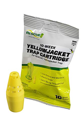 RESCUE! Yellowjacket Attractant Cartridge (10 Week Supply) – for RESCUE! Reusable Yellowjacket Traps - (3 Pack)
