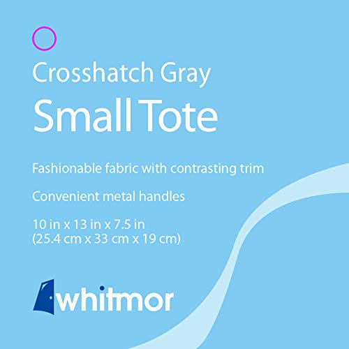 Whitmor Small Tote Crosshatch Gray