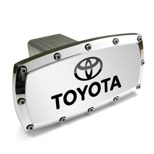 Toyota Logo and Name Billet Aluminum Tow Hitch Cover