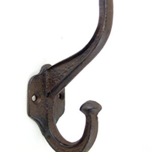 Simple cast iron coat hook, set of 4