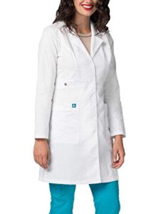 adar universal stretch lab coat for women - 36" tab-waist lab coat - 3304 - white - xl