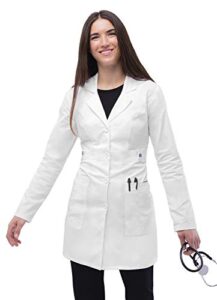 adar universal stretch lab coat for women - 36" tab-waist lab coat - 3304 - white - 3x