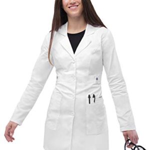 Adar Universal Stretch Lab Coat for Women - 36" Tab-Waist Lab Coat - 3304 - White - 3X