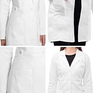 Adar Universal Stretch Lab Coat for Women - 36" Tab-Waist Lab Coat - 3304 - White - 3X