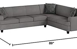 Coaster Home Furnishings Tess Sectional Sofa for Corners Grey, CO-500727