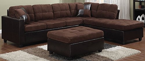 Coaster Home Furnishings Mallory Reversible Sectional Chocolate