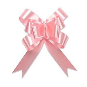 berwick offray 7/8'' wide butterfly ribbon pull bow, 4'' diameter with 8 loops, pink, 100 count