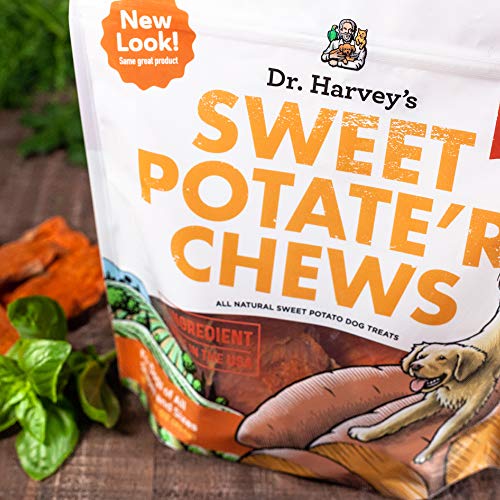 Dr. Harvey's Sweet Potate'r Chews - Natural Sweet Potato Treat for Dogs (16 ounces)