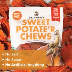 Dr. Harvey's Sweet Potate'r Chews - Natural Sweet Potato Treat for Dogs (16 ounces)