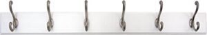 headbourne 93785e rail 6 chrome hooks, white board coat rack, 26" hookrail