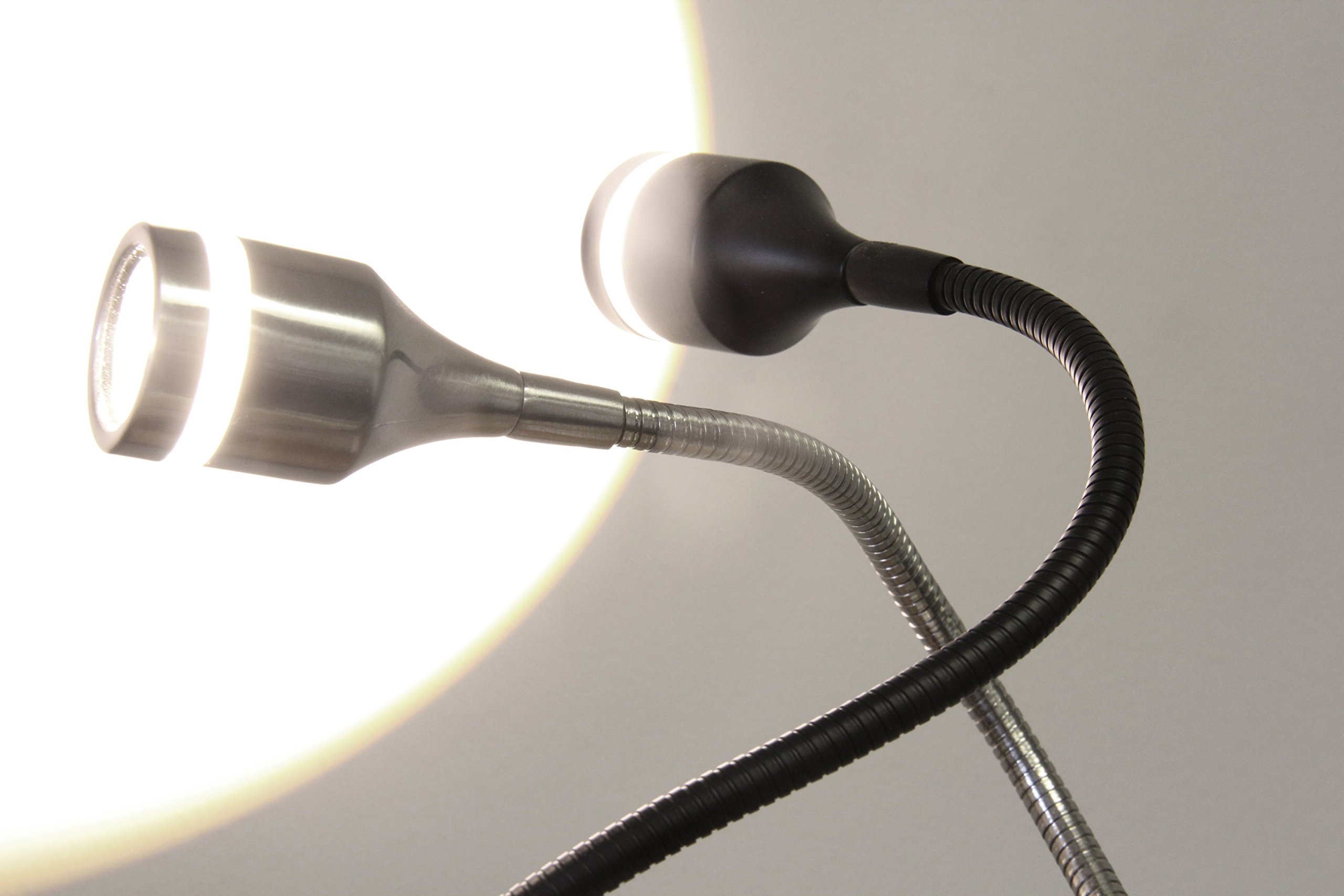 Adesso 3219-01 Prospect 45"-56" LED Floor Lamp, Black, Smart Outlet Compatible