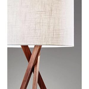 Adesso 3226-15 Brooklyn Table Lamp, 29.5 in., 100 W Incandescent/ 26W CFL, Walnut Wood, 1 Table Lamp