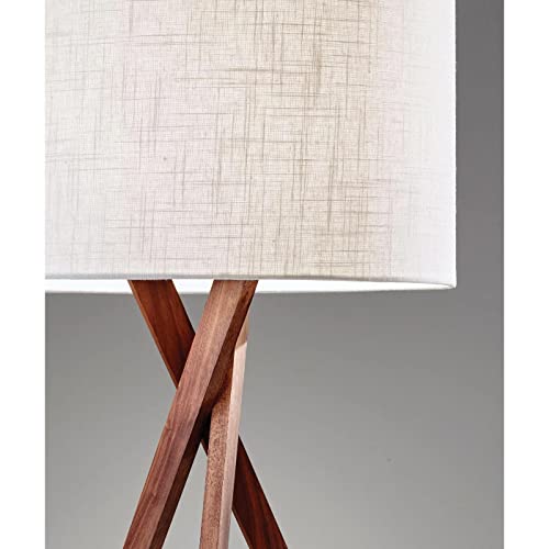 Adesso 3226-15 Brooklyn Table Lamp, 29.5 in., 100 W Incandescent/ 26W CFL, Walnut Wood, 1 Table Lamp