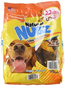 nylabone natural nubz edible dog chews, 22 count
