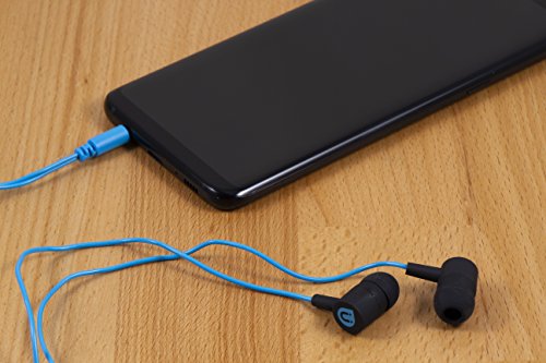 Uber in Ear Wired Earbuds, Comfortable Rubber Headphones, 3.5mm, High Sound Quality, Extra Earbud Tips, for Apple iPhone, iPad, iPod, Android Smartphones, Samsung Galaxy, Tablets & More, Black, 13124