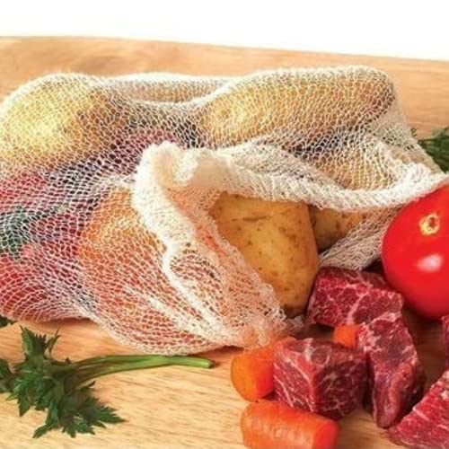 Cotton Millz 24" Cotton Boiling Bags for Seafood Bakes & Broils, Clams, Crab, Lobster, Soups, Broths; Reusable or Disposable; Made in USA (100 Pack)