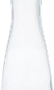 Grant Howard Beverage Glass Carafe and Decanter with White Screw Top, 1 L, Clear