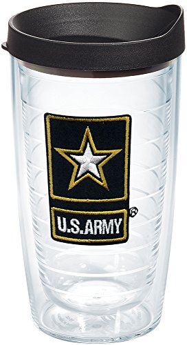 Tervis Made in USA Double Walled Army Gold Star Logo Insulated Tumbler Cup Keeps Drinks Cold & Hot, 16oz, Classic