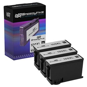 speedy inks - 3pk compatible replacement for lexmark 14n1068 / 100xl high yield black ink cartridge for use in impact s301, impact s305, interact s605, interpret s405, intuition s505