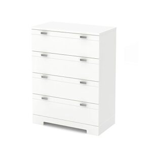 south shore reevo 4-drawer chest, pure white