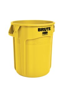 rubbermaid commercial fg262000yel brute heavy-duty round waste/utility container, 20-gallon, yellow