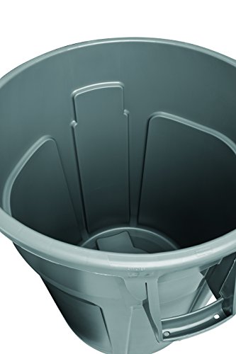 Rubbermaid Commercial FG264360GRAY BRUTE Heavy-Duty Round Waste/Utility Container, 44-gallon, Gray