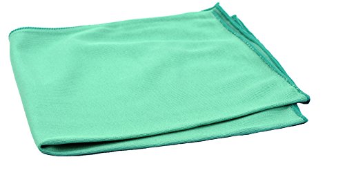 Real Clean 16x16 Green Microfiber Window Glass Cleaning Towels (Pack of 12)