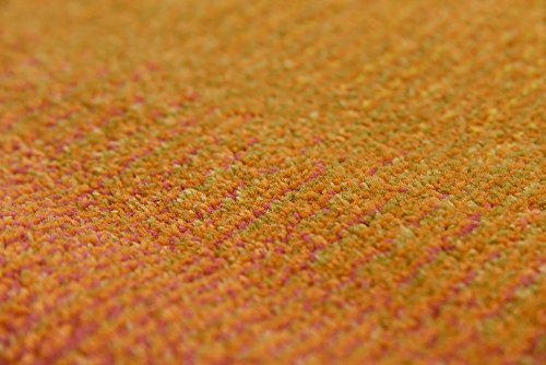 Unique Loom Estrella Collection, Gradient, Sunset, Abstract, Bright Colors Area Rug, 6' 1" x 6' 1", Pink/Gold