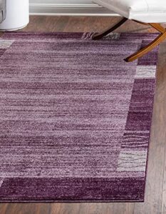 unique loom del mar collection area rug - sarah (3' 3" x 5' 3" rectangle, violet/ purple)